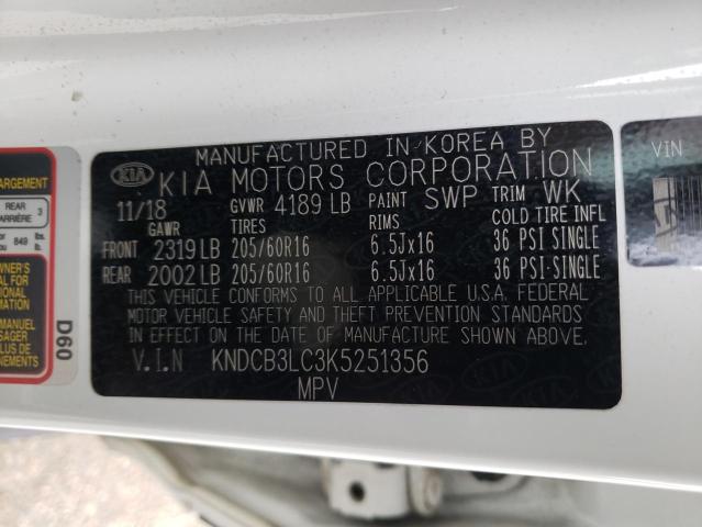 Photo 10 from auction – 2019 KIA NIRO FE with VIN KNDCB3LC3K5251356