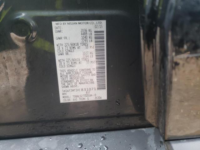 Photo 10 from auction – 2015 NISSAN ROGUE S with VIN 5N1AT2MT3FC831071