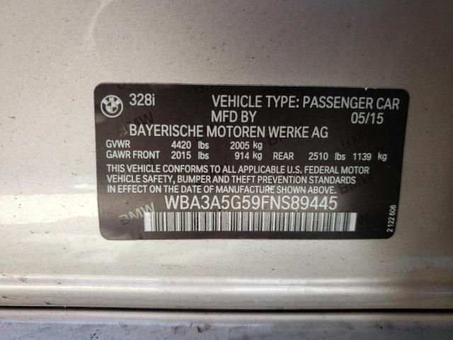 Photo 10 from auction – 2015 BMW 328 I with VIN WBA3A5G59FNS89445