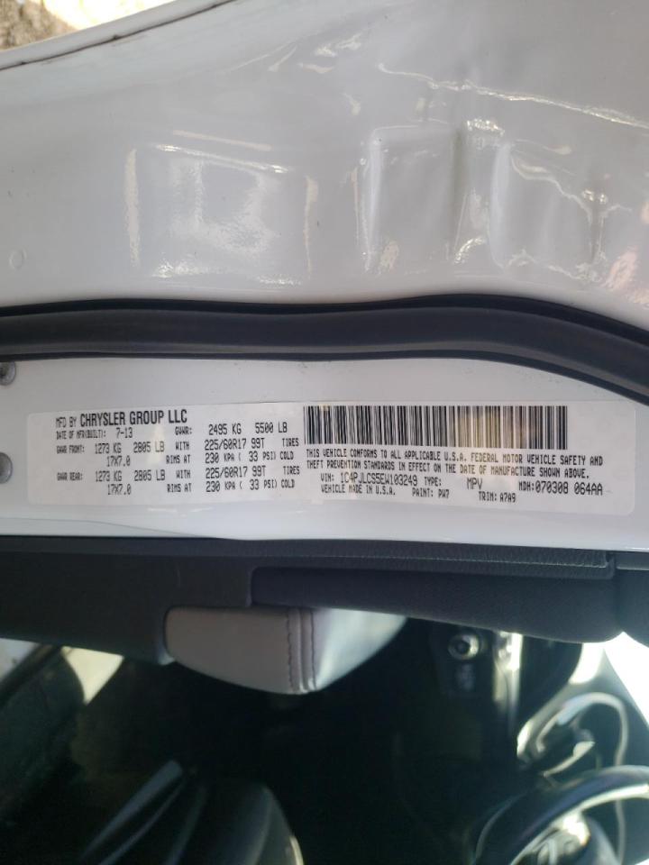 Photo 10 from auction – 2014 JEEP CHEROKEE L with VIN 1C4PJLCS5EW103249