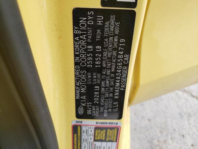 Photo 10 from auction – 2016 KIA RIO LX with VIN KNADM4A34G6584719