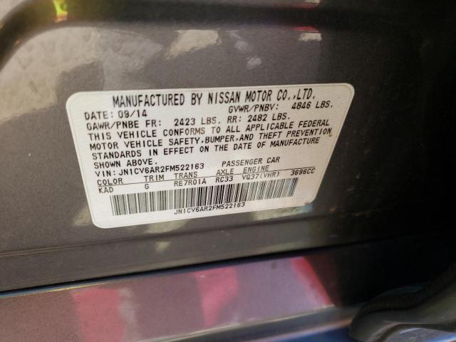 Photo 10 from auction – 2015 INFINITI Q40 with VIN JN1CV6AR2FM522163