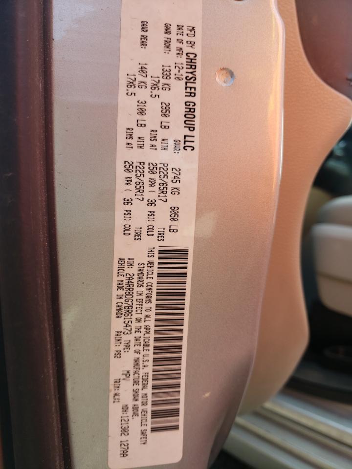 Photo 10 from auction – 2011 CHRYSLER TOWN & COU with VIN 2A4RR8DG7BR615473