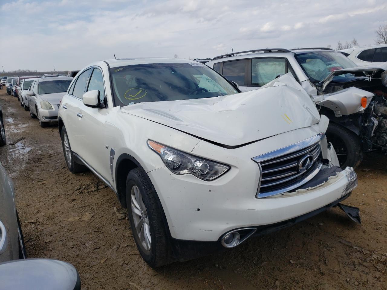 INFINITI QX70 2015 with VIN JN8CS1MW2FM481550 - Photo from auction