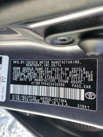 Photo 10 from auction – 2014 TOYOTA CAMRY L with VIN 4T1BF1FK4EU430566