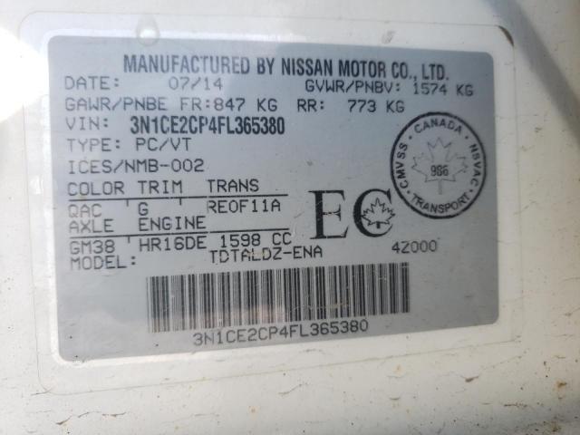 Photo 10 from auction – 2015 NISSAN VERSA NOTE with VIN 3N1CE2CP4FL365380