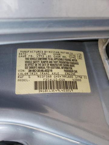 Photo 10 from auction – 2009 NISSAN VERSA S with VIN 3N1BC13E49L403219