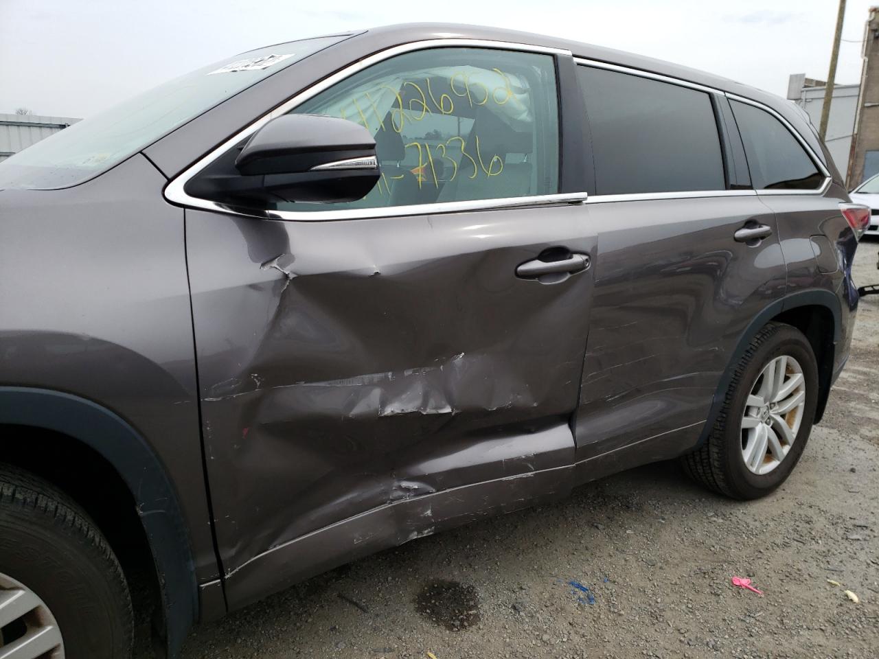 Photo 9 from auction – 2014 TOYOTA HIGHLANDER with VIN 5TDBKRFH9ES047942