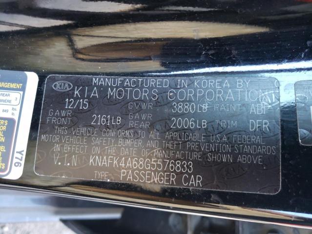 Photo 10 from auction – 2016 KIA FORTE LX with VIN KNAFK4A68G5576833