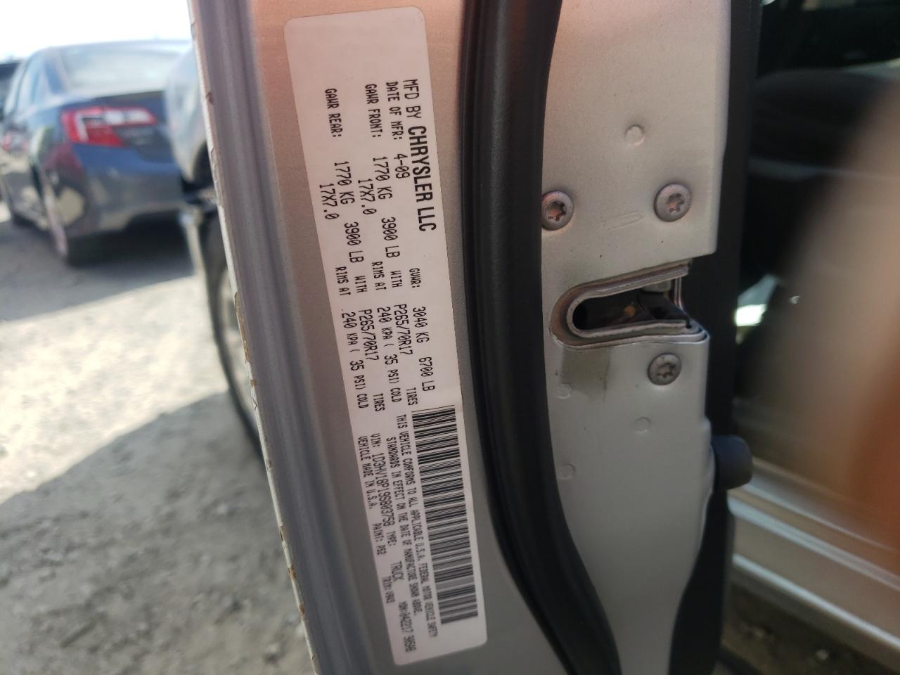Photo 10 from auction – 2009 DODGE RAM 1500 with VIN 1D3HV18P19S803758
