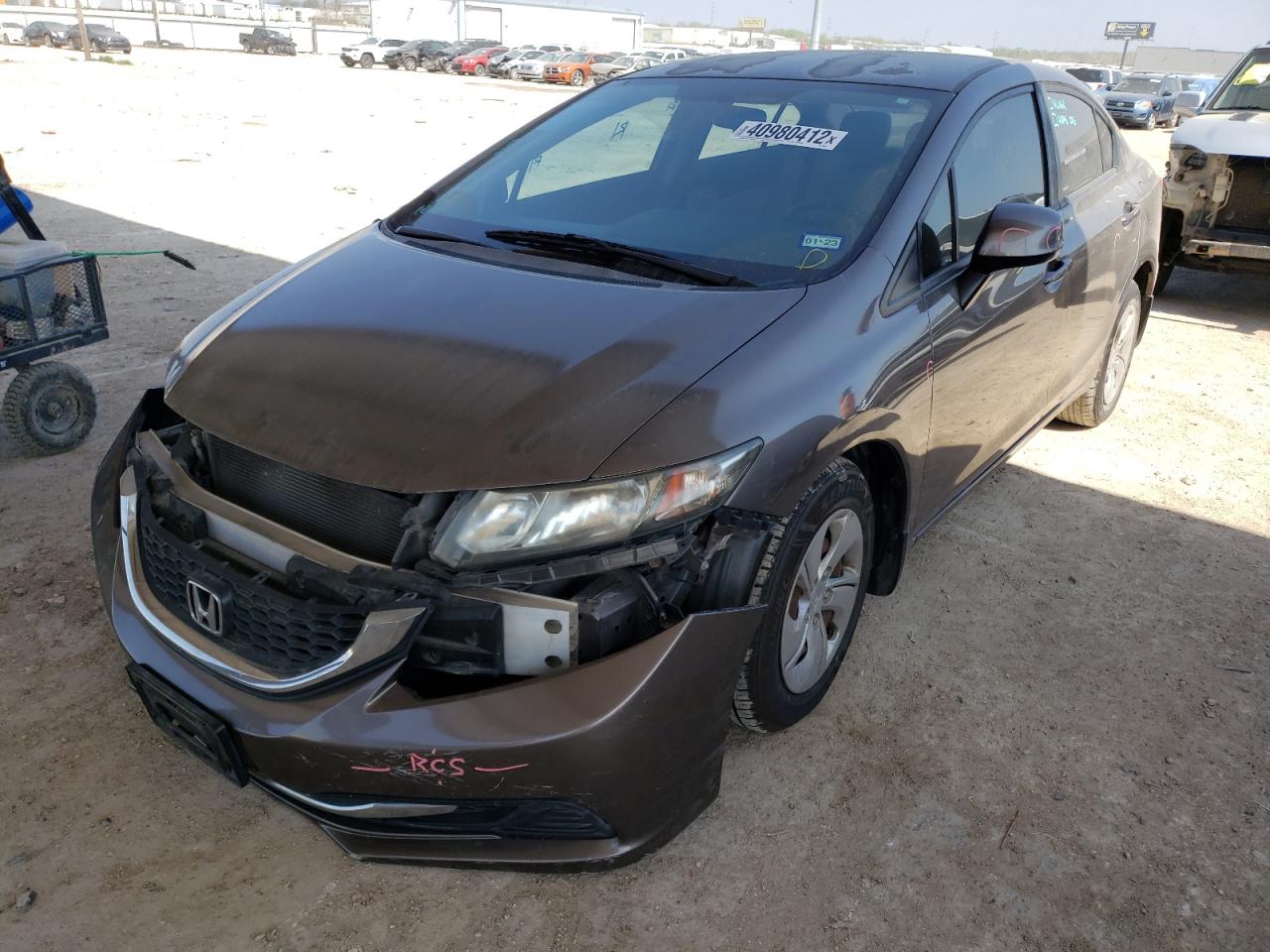 Photo 3 from auction – 2013 HONDA CIVIC LX with VIN 2HGFB2F50DH558498