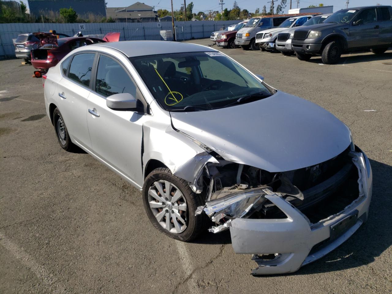 NISSAN SENTRA S 2013 with VIN 3N1AB7AP5DL616288 - Photo from auction