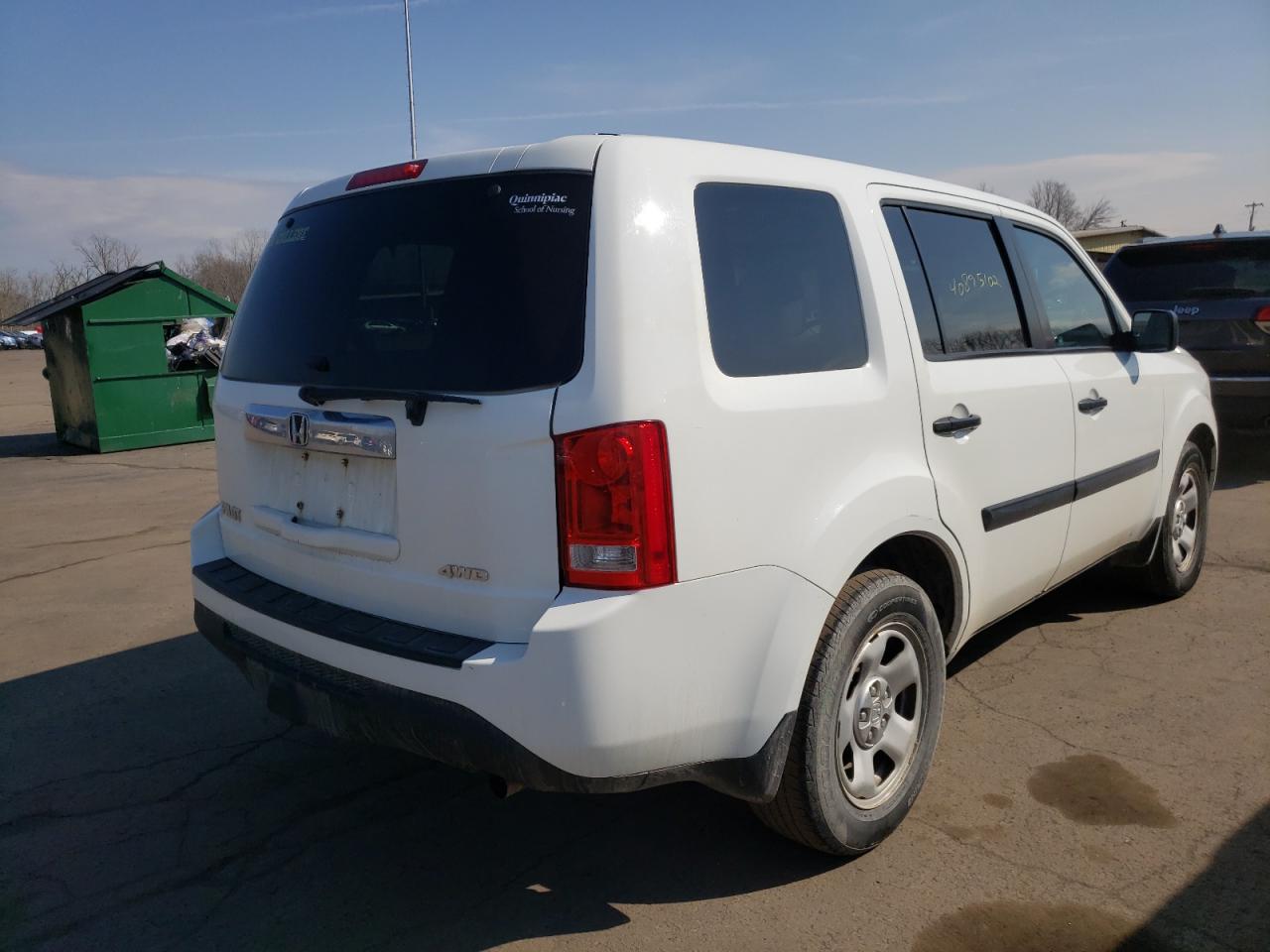 Zdjęcie 4 z aukcji – 2012 HONDA PILOT LX z VIN 5FNYF4H21CB072362