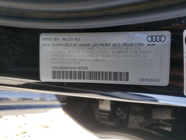 Photo 10 from auction – 2018 AUDI A6 PREMIUM with VIN WAUG8AFC4JN100733