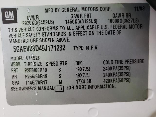 Photo 10 from auction – 2009 BUICK ENCLAVE CX with VIN 5GAEV23D49J171232