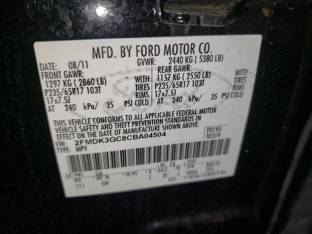 Photo 10 from auction – 2012 FORD EDGE SE with VIN 2FMDK3GC8CBA04504
