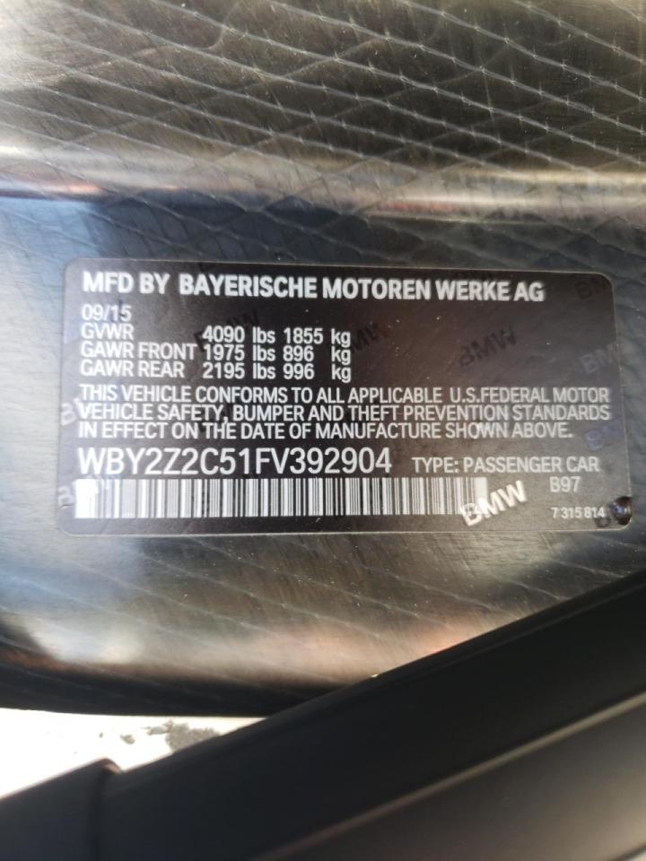 Photo 10 from auction – 2015 BMW I8 with VIN WBY2Z2C51FV392904