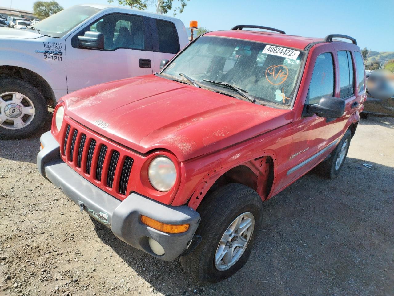 Photo 2 from auction – 2002 JEEP LIBERTY SP with VIN 1J4GL48K92W163954