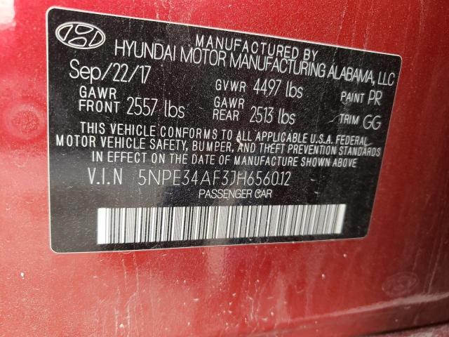 Photo 10 from auction – 2018 HYUNDAI SONATA SPO with VIN 5NPE34AF3JH656012