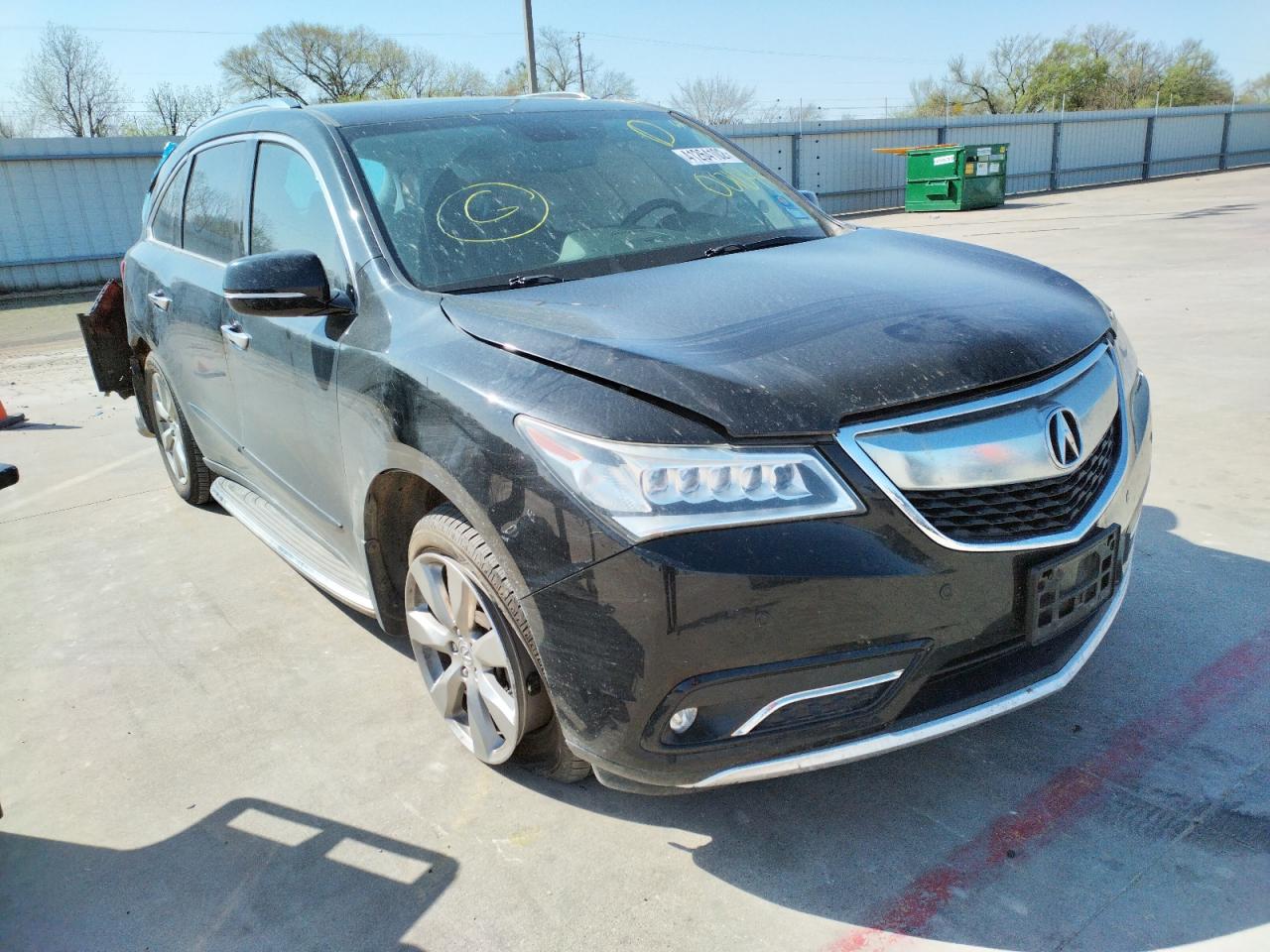 ACURA MDX ADVANC 2014 with VIN 5FRYD3H89EB001044 - Photo from auction