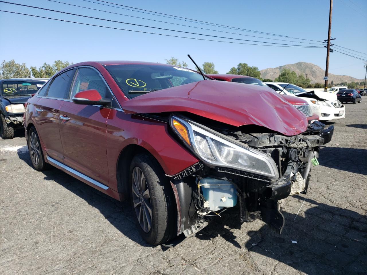 HYUNDAI SONATA SPO 2015 with VIN 5NPE34AF0FH096280 - Photo from auction