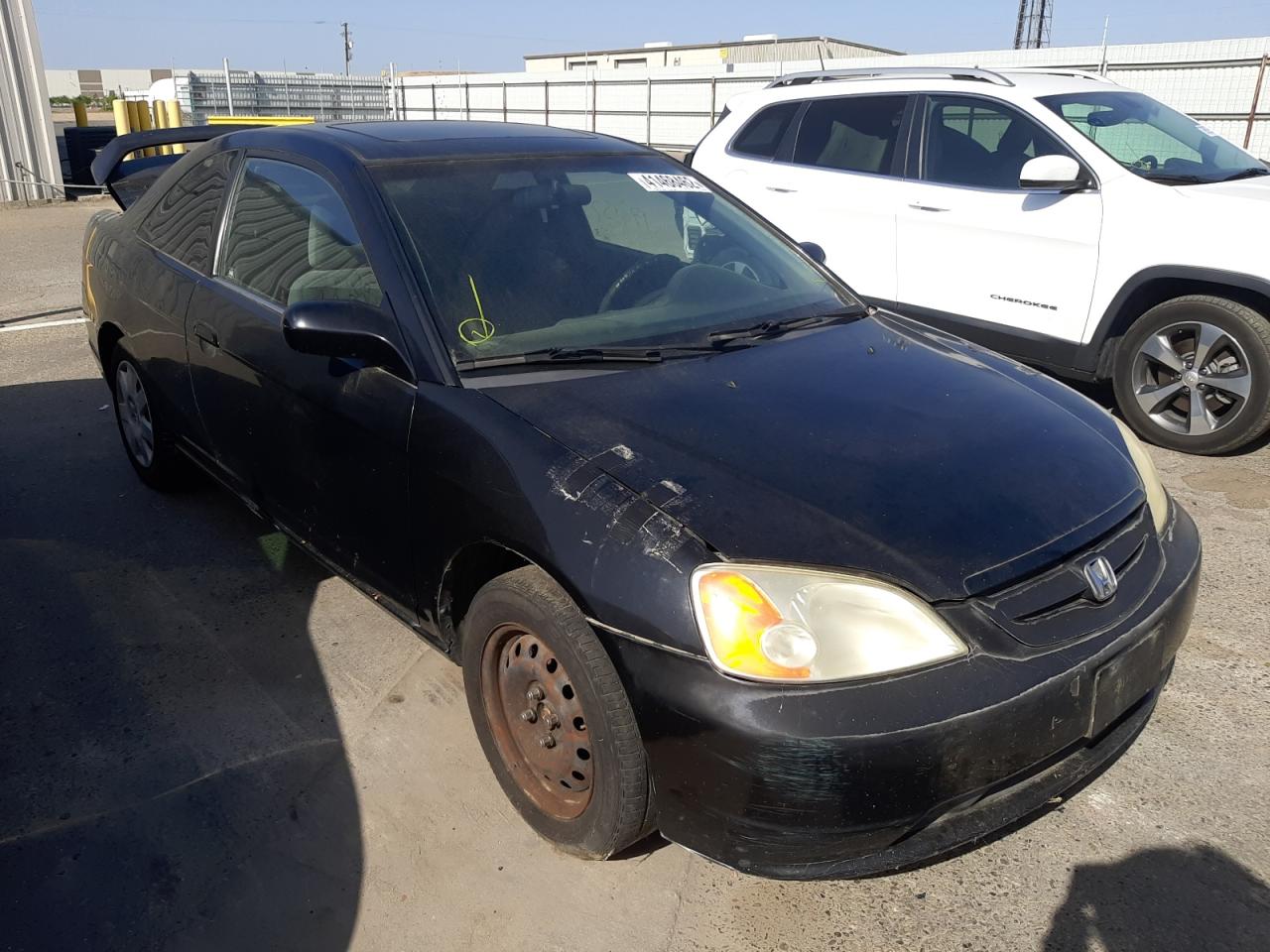 HONDA CIVIC EX 2002 with VIN 1HGEM21912L073691 - Photo from auction