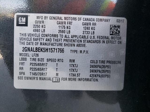 Photo 10 from auction – 2017 CHEVROLET EQUINOX LS with VIN 2GNALBEK5H1571766