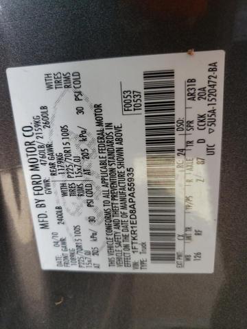 Photo 10 from auction – 2010 FORD RANGER SUP with VIN 1FTKR1ED8APA55935