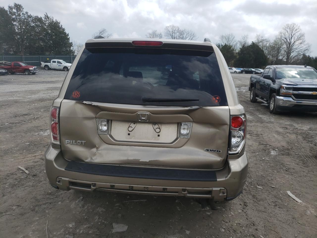 Photo 9 from auction – 2006 HONDA PILOT EX with VIN 2HKYF18636H525646