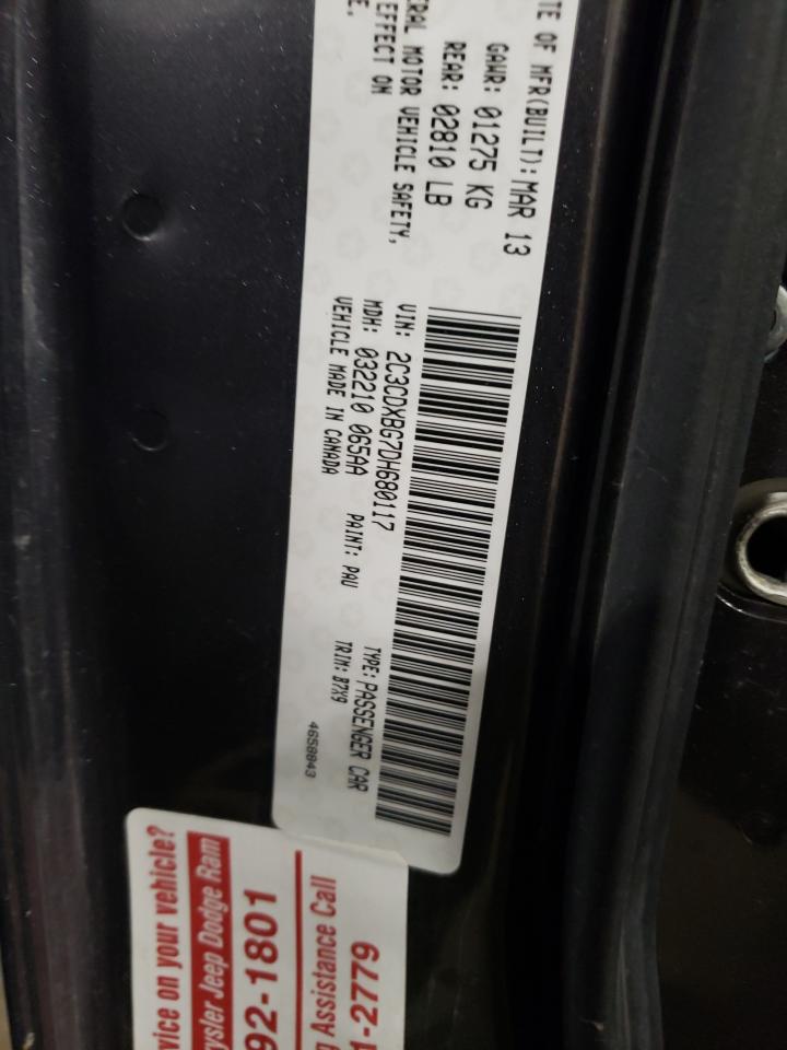 Photo 10 from auction – 2013 DODGE CHARGER SE with VIN 2C3CDXBG7DH680117