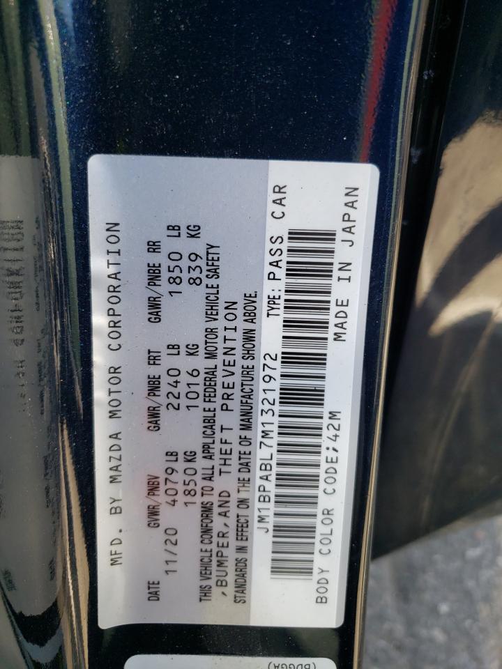 Photo 10 from auction – 2021 MAZDA 3 SELECT with VIN JM1BPABL7M1321972