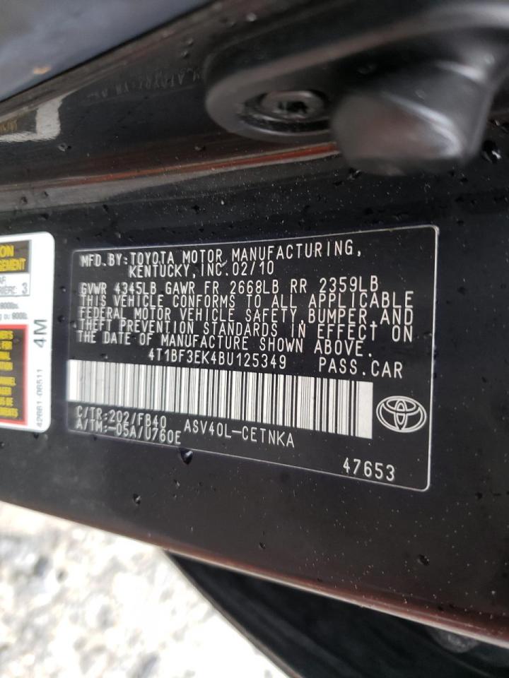 Photo 10 from auction – 2011 TOYOTA CAMRY BASE with VIN 4T1BF3EK4BU125349