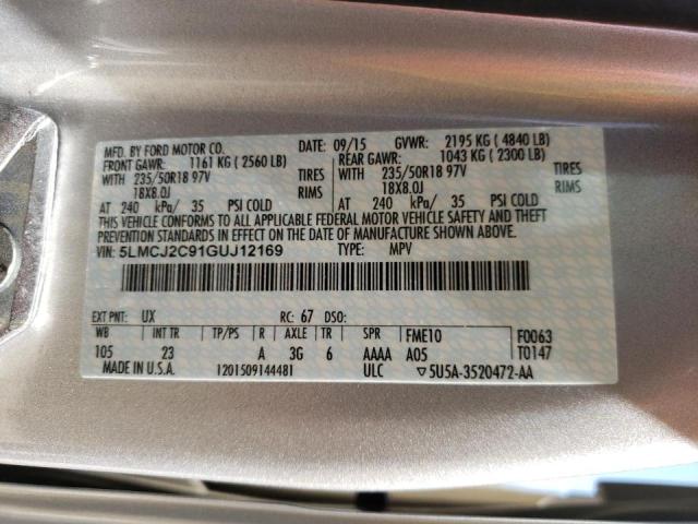 Photo 10 from auction – 2016 LINCOLN MKC SELECT with VIN 5LMCJ2C91GUJ12169