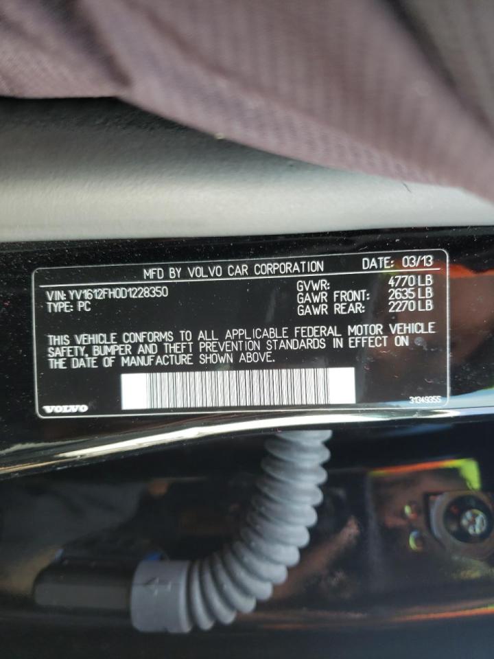 Photo 10 from auction – 2013 VOLVO S60 T5 with VIN YV1612FH0D1228350