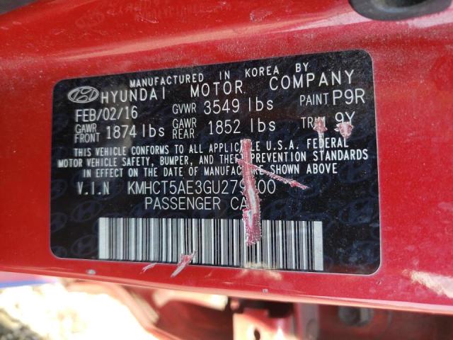 Photo 10 from auction – 2016 HYUNDAI ACCENT SE with VIN KMHCT5AE3GU279700