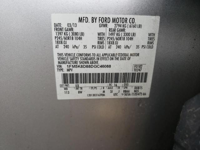 Фото 10 с аукциона – 2013 FORD EXPLORER X с VIN 1FM5K8D88DGC46088