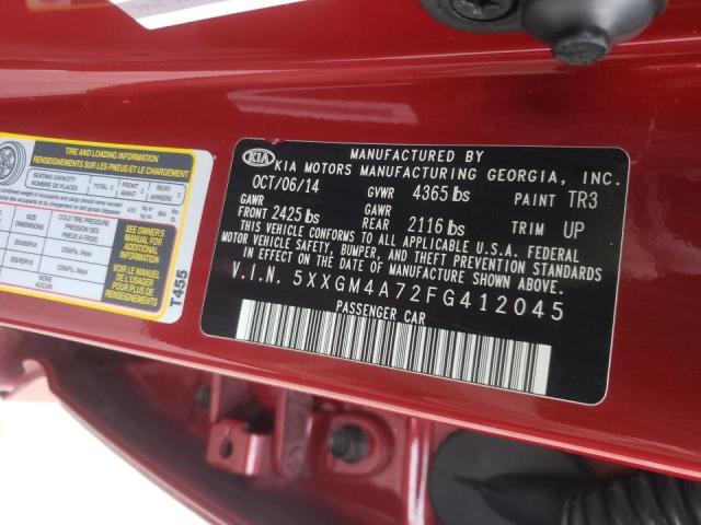 Photo 10 from auction – 2015 KIA OPTIMA LX with VIN 5XXGM4A72FG412045