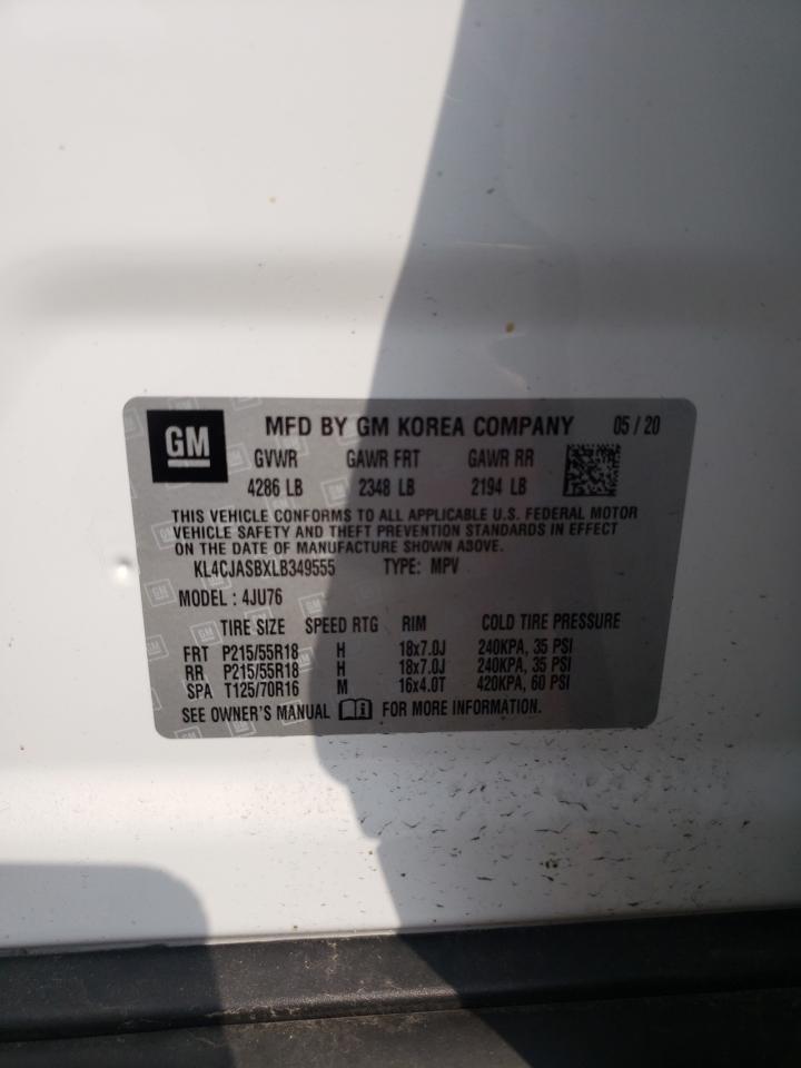 Photo 10 from auction – 2020 BUICK ENCORE PRE with VIN KL4CJASBXLB349555