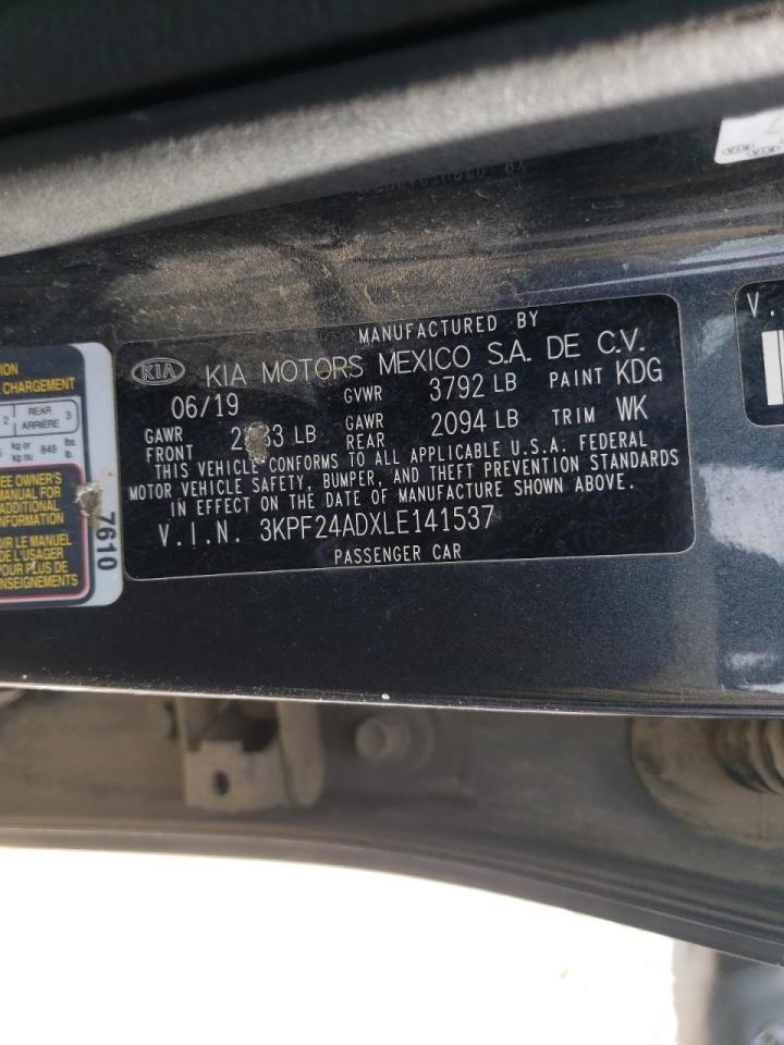 Photo 10 from auction – 2020 KIA FORTE FE with VIN 3KPF24ADXLE141537