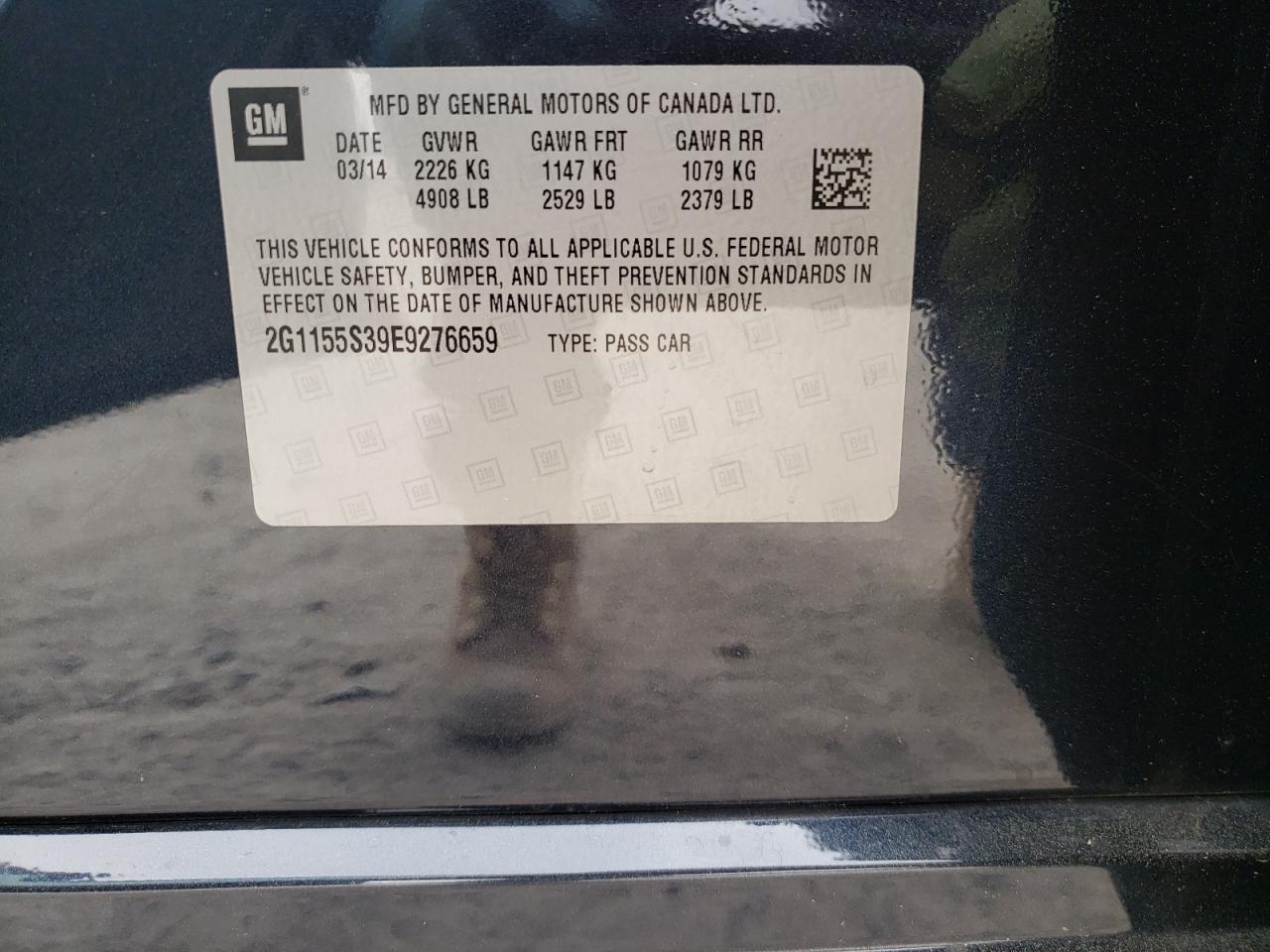 Photo 10 from auction – 2014 CHEVROLET IMPALA LTZ with VIN 2G1155S39E9276659