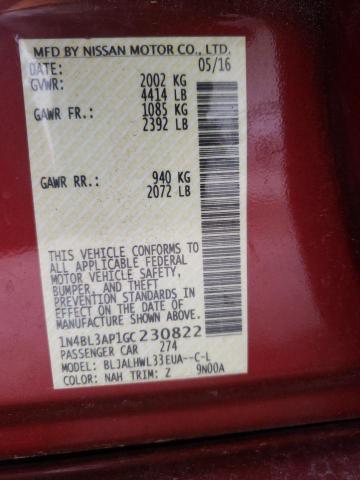 Photo 10 from auction – 2016 NISSAN ALTIMA 3.5 with VIN 1N4BL3AP1GC230822
