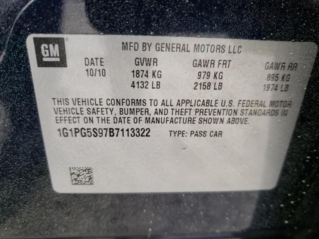 Photo 10 from auction – 2011 CHEVROLET CRUZE LT with VIN 1G1PG5S97B7113322
