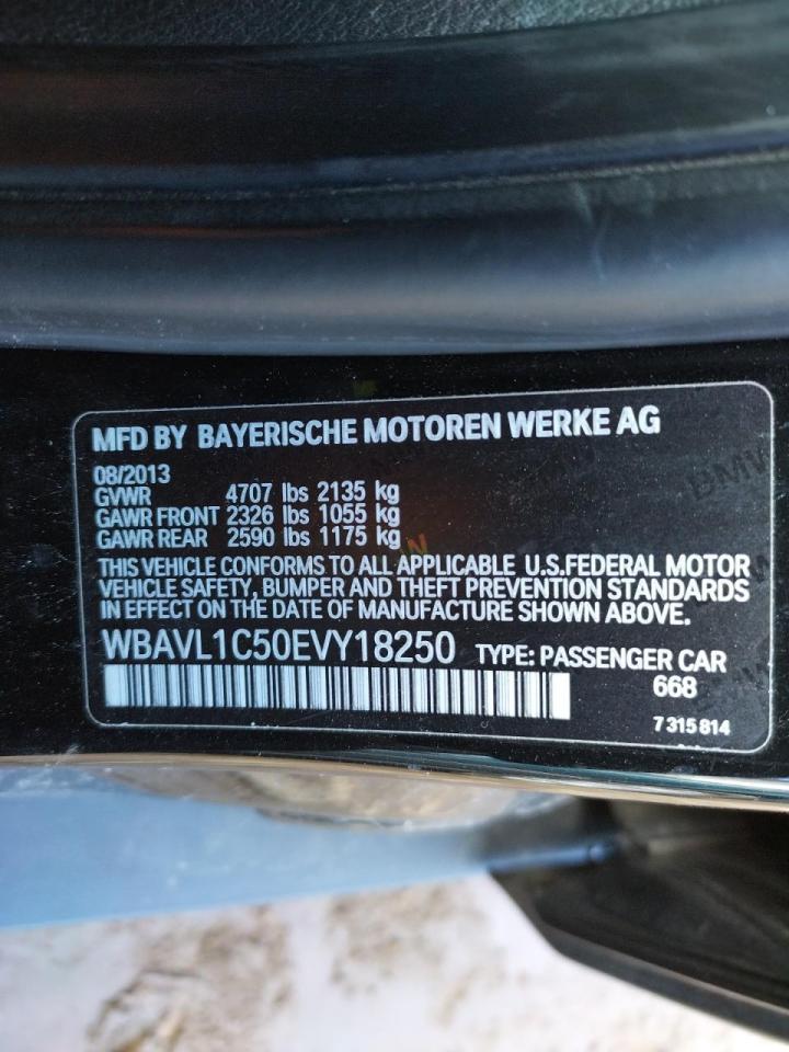 Photo 10 from auction – 2014 BMW X1 XDRIVE2 with VIN WBAVL1C50EVY18250