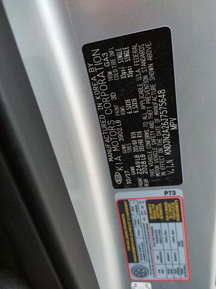 Photo 10 from auction – 2018 KIA SOUL with VIN KNDJN2A26J7575648