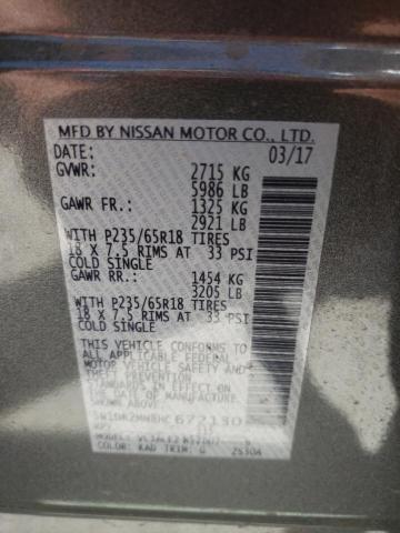 Photo 10 from auction – 2017 NISSAN PATHFINDER with VIN 5N1DR2MN8HC672130
