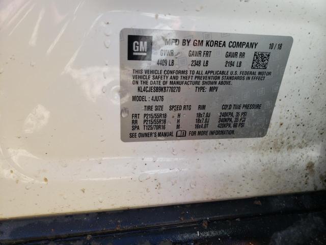 Photo 10 from auction – 2019 BUICK ENCORE PRE with VIN KL4CJESB9KB770270