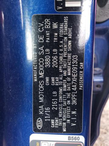Photo 10 from auction – 2017 KIA FORTE LX with VIN 3KPFL4A7XHE091303