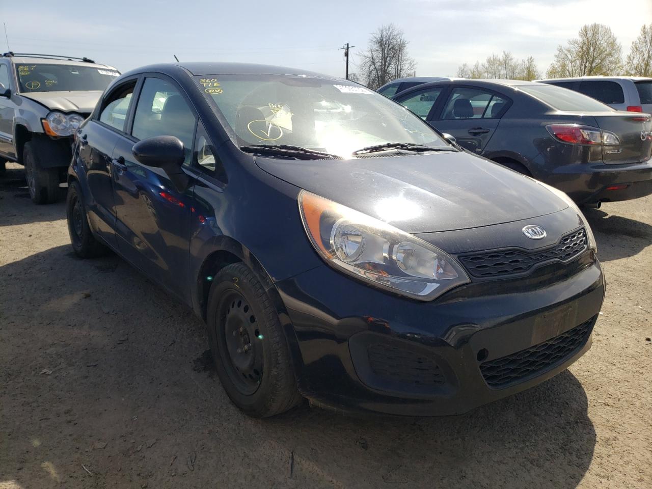 KIA RIO LX 2012 with VIN KNADM5A34C6016924 - Photo from auction