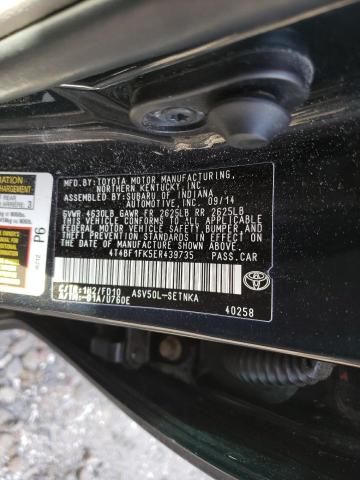 Photo 10 from auction – 2014 TOYOTA CAMRY L with VIN 4T4BF1FK5ER439735