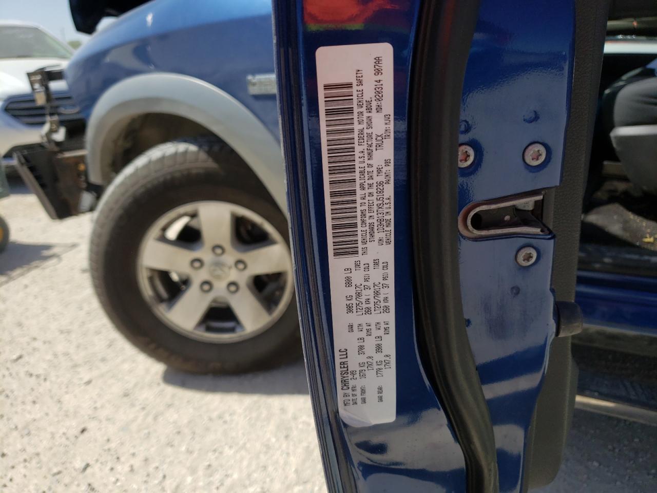 Photo 10 from auction – 2009 DODGE RAM 1500 with VIN 1D3HB13TX9J518236